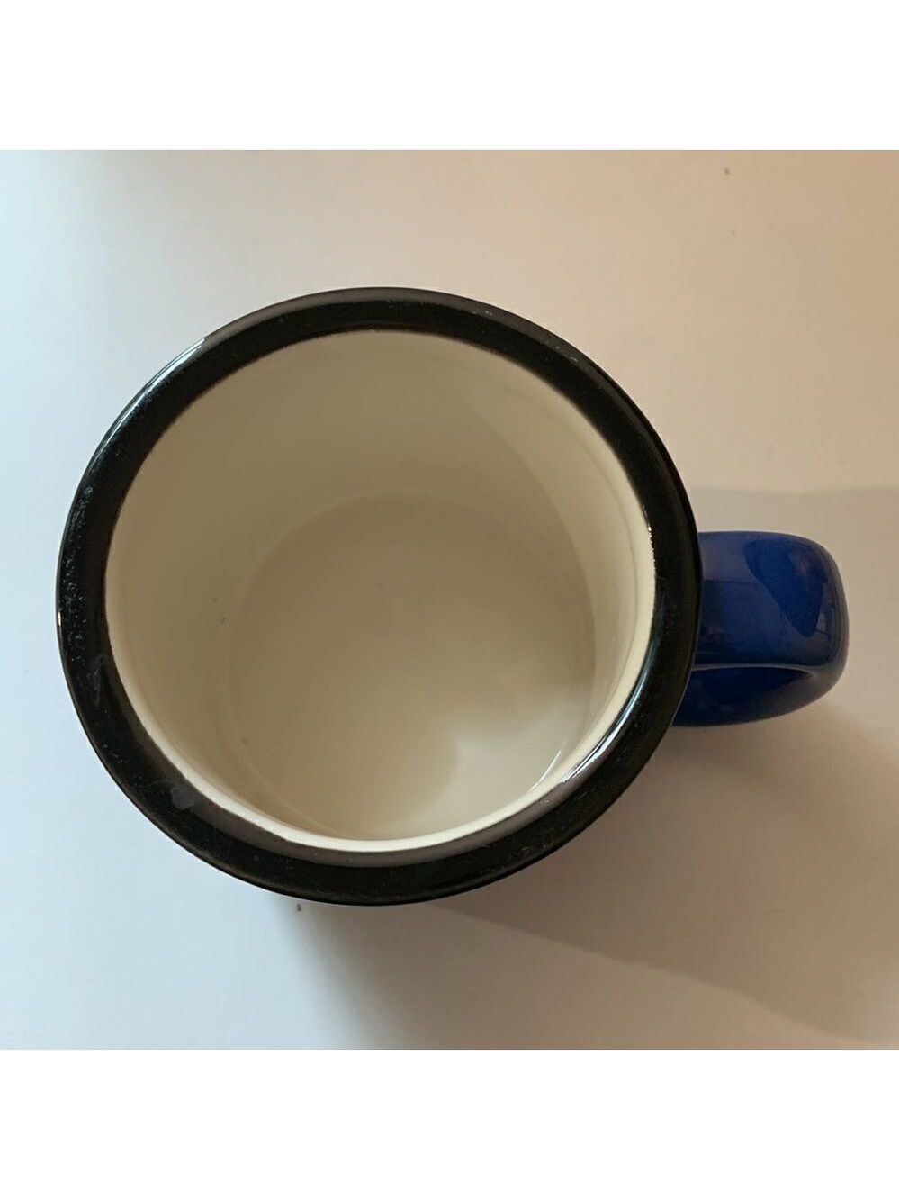 Cape Shore Mug Hand-Crafted Stoneware Blue & White Speckled Whale Stamped 12 oz. - Picture 4 of 6